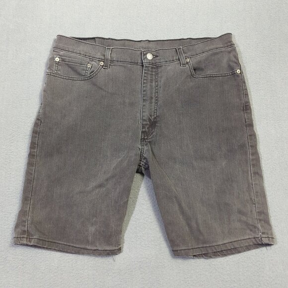 Levi's Jeans Shorts Men's 38 Black 505 Regular Fit Denim Jorts - Picture 1 of 9